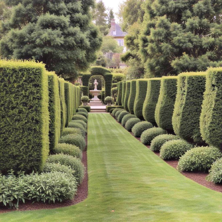 formal hedges garden