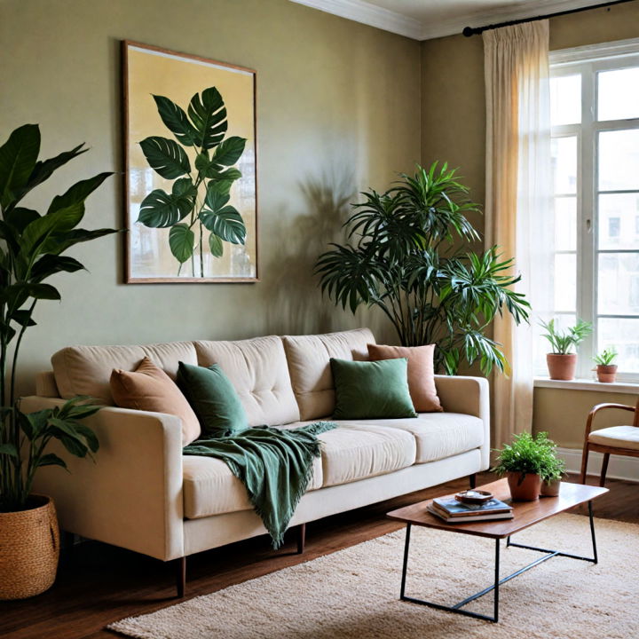 fresh and green living room