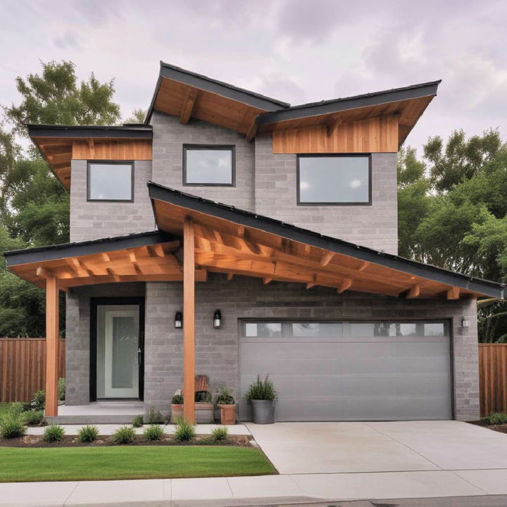 front porch sawtooth roof idea