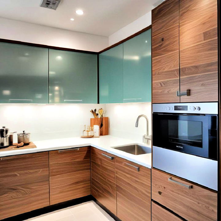 frosted glass cabinets for kitchen