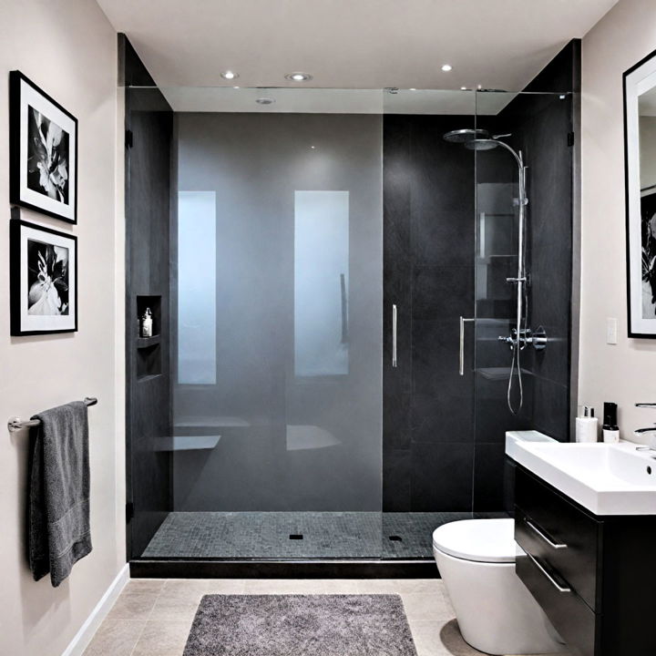 frosted glass shower door