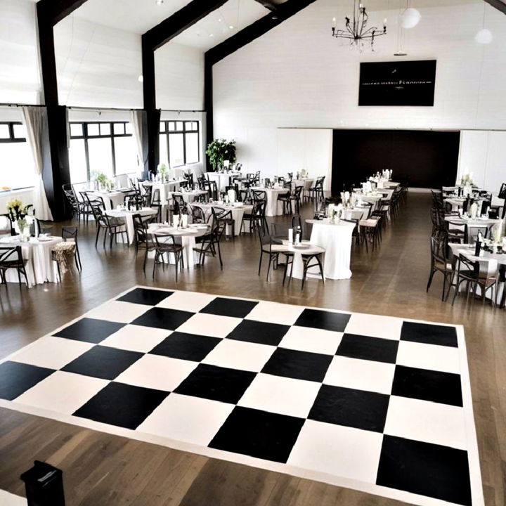 fun checkerboard dance floor