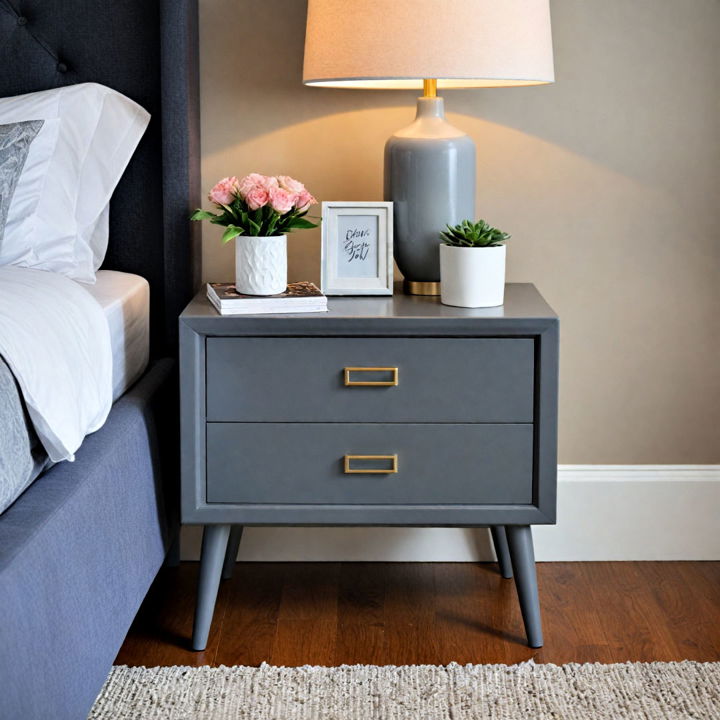 functional grey bedside tables