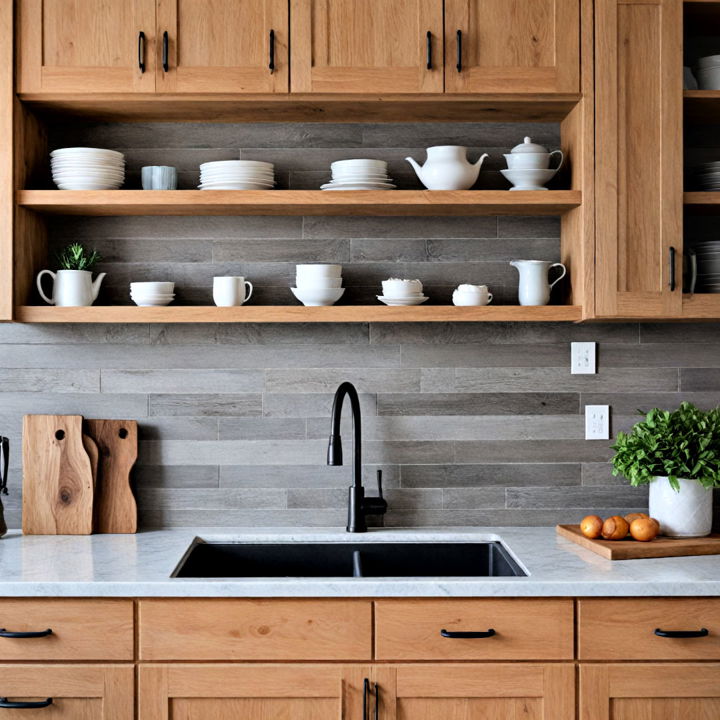 functional matte finish shiplap backsplash