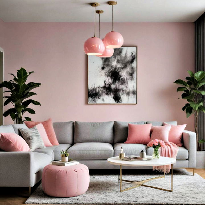 functional pink and grey lighting