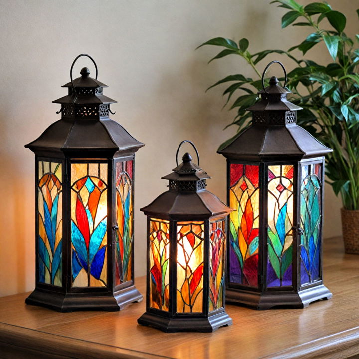 functional stained glass lanterns