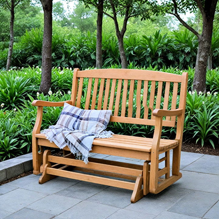 garden glider bench design