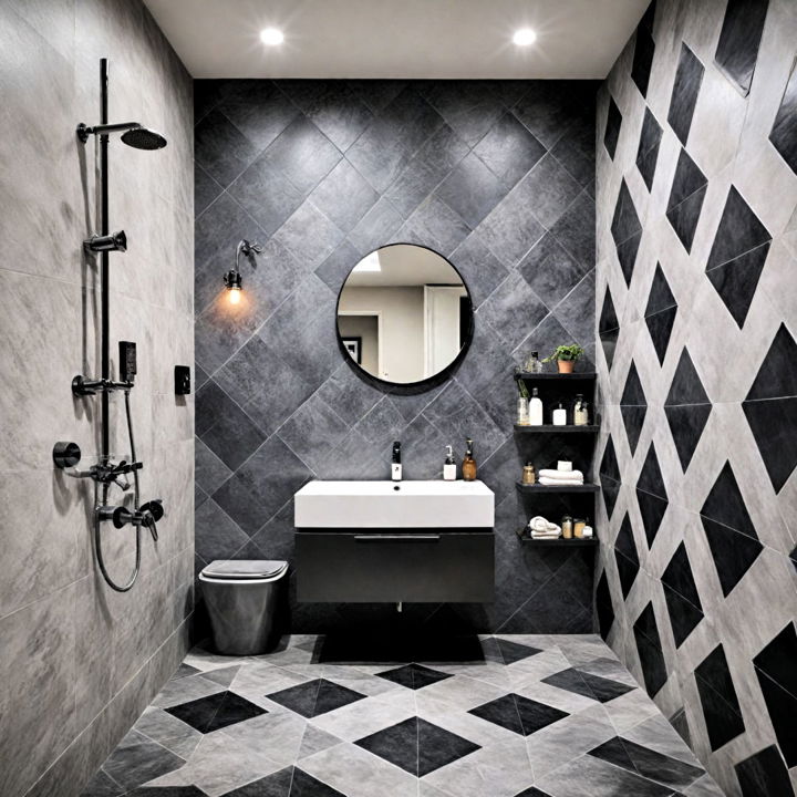 geometric patterns bathroom