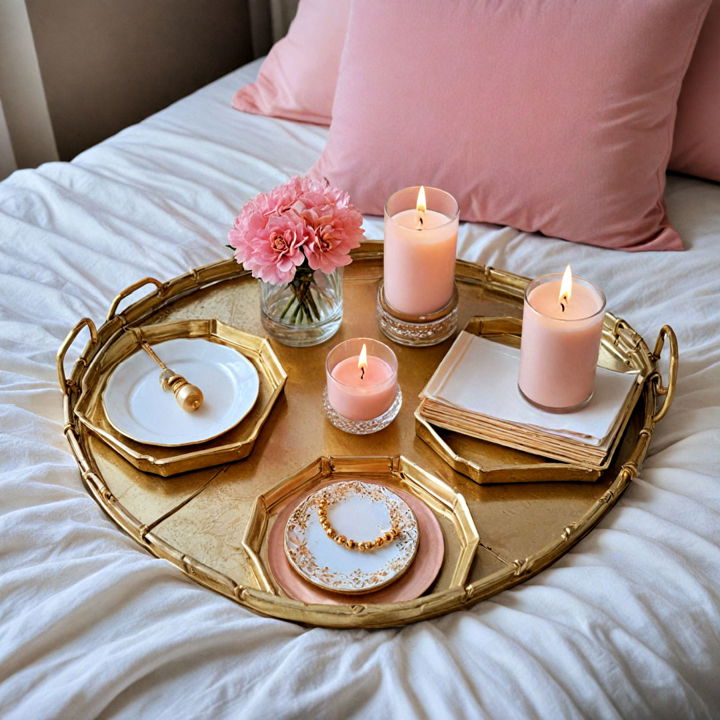 gold decorative tray