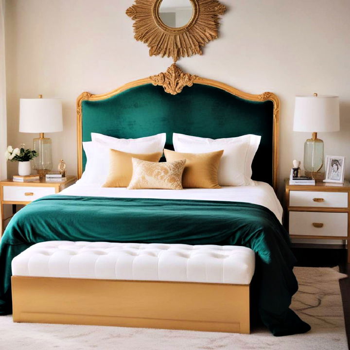 gold leaf accent bedroom