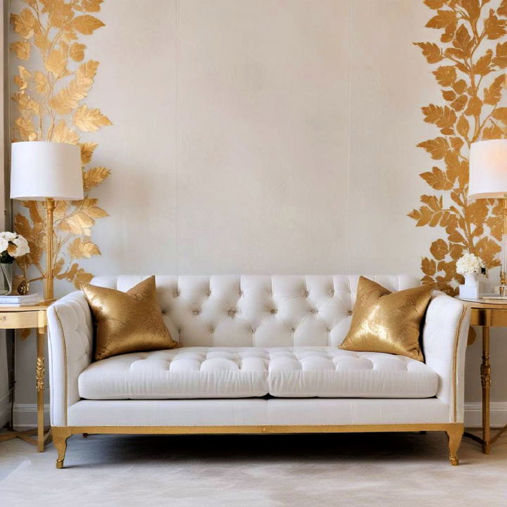 gold leaf accent bedroom