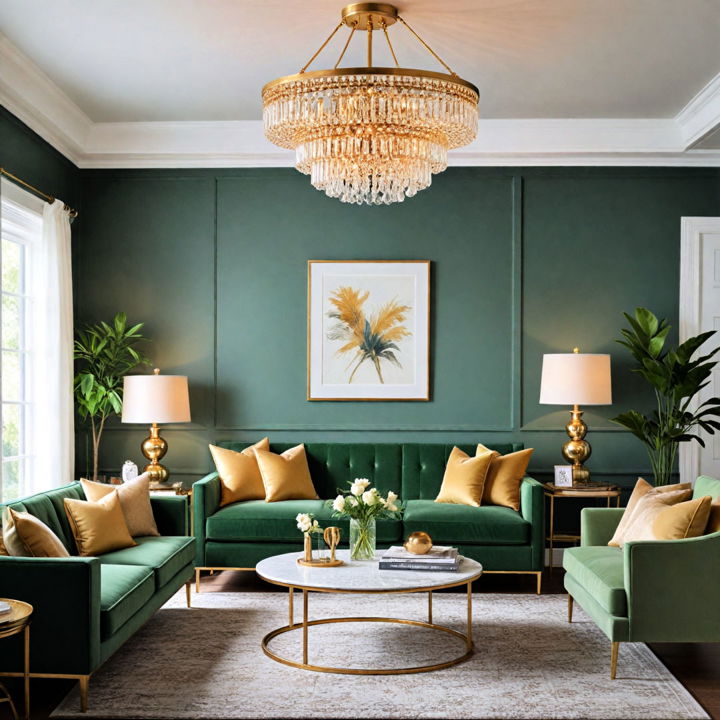 gold light fixtures for living room