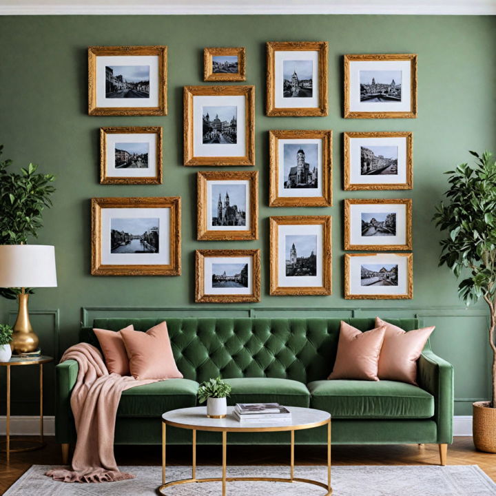 gold picture frames for living room