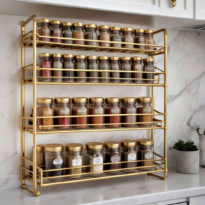 gold plated spice rack