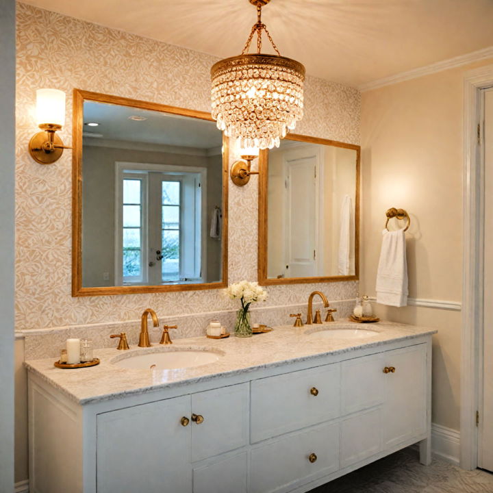 golden light fixtures for bathroom