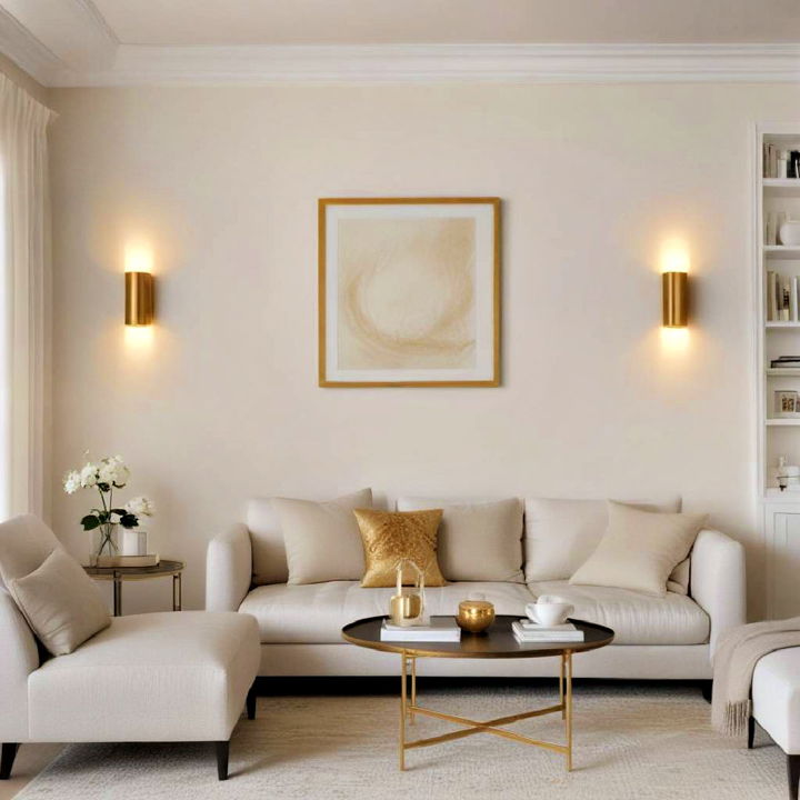 golden wall sconces for living room