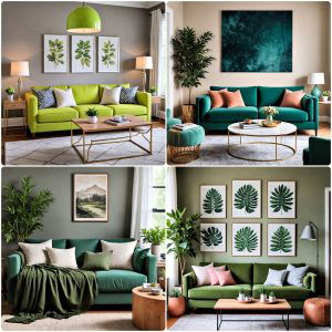 green couch living room ideas