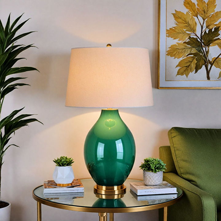 green table lamp for living room