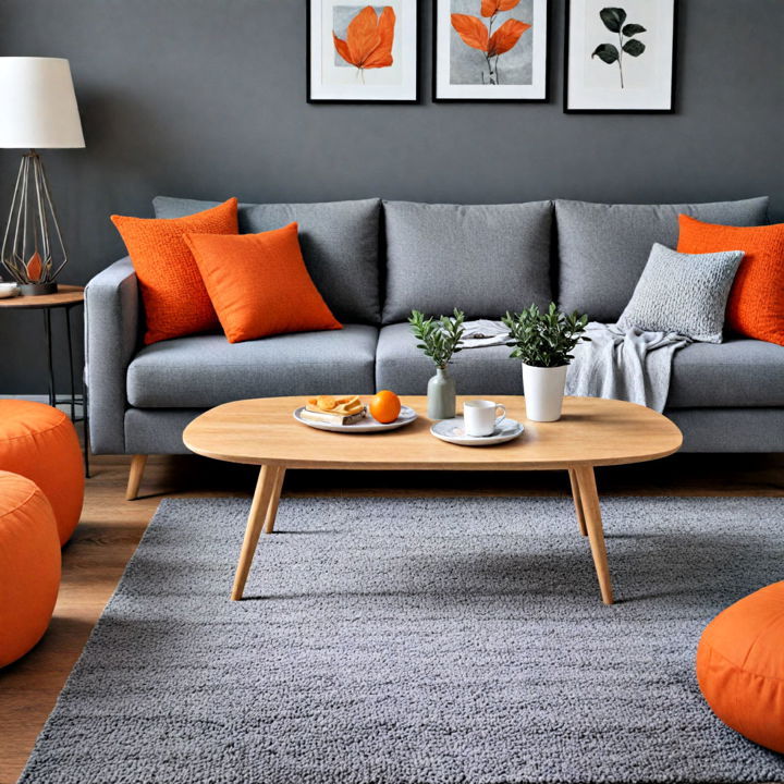 grey and orange layer textures area