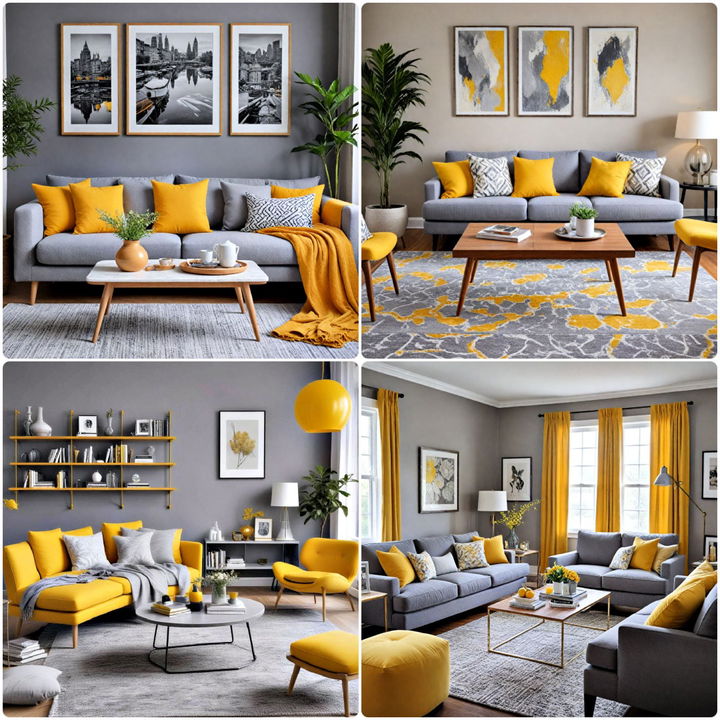 grey and yellow living room ideas