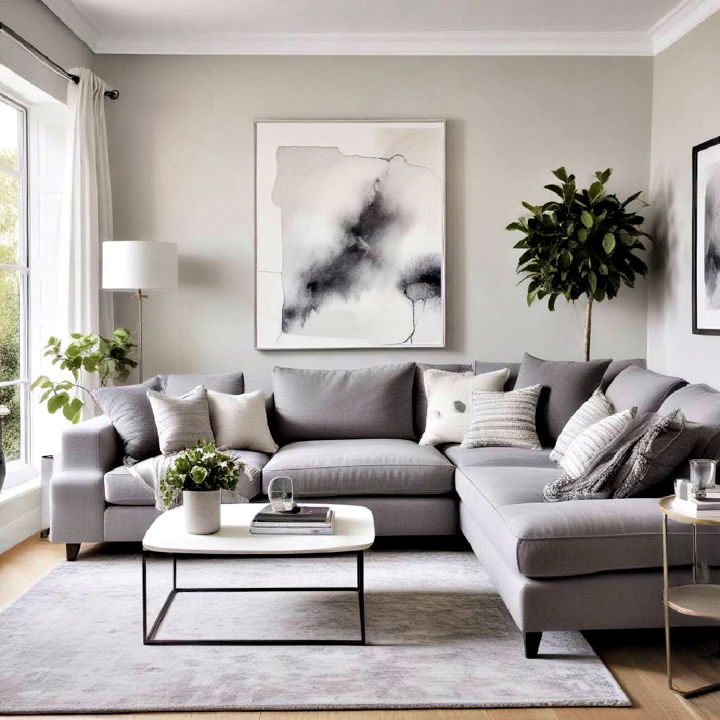 grey furniture to create inviting space