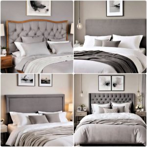 grey headboard bedroom ideas