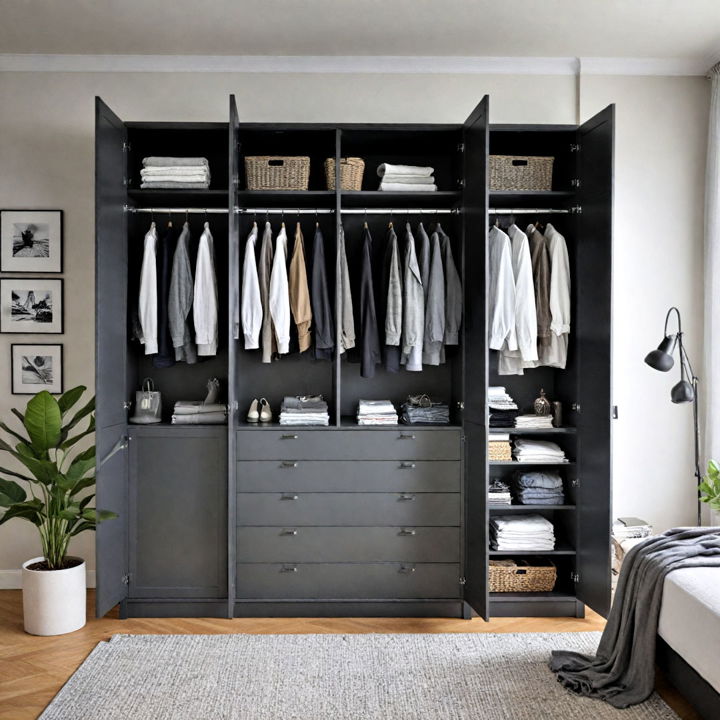 grey wardrobes storage solutions