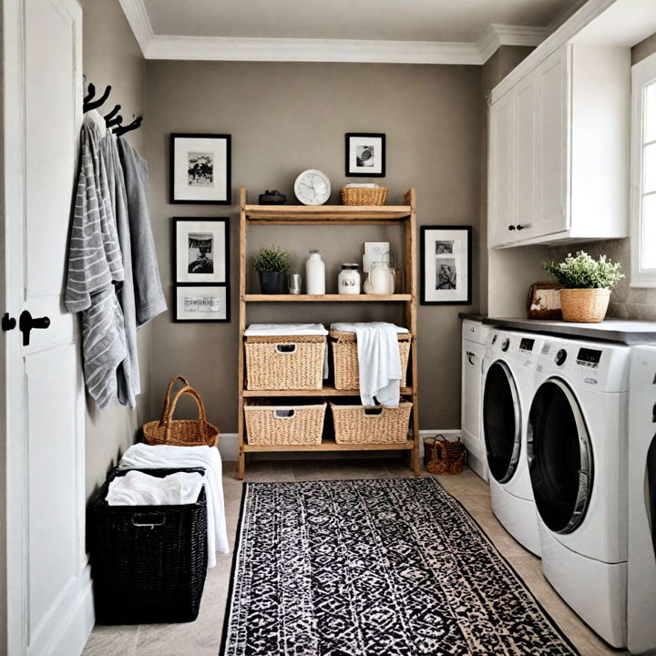 high contrast accessories for laundry room