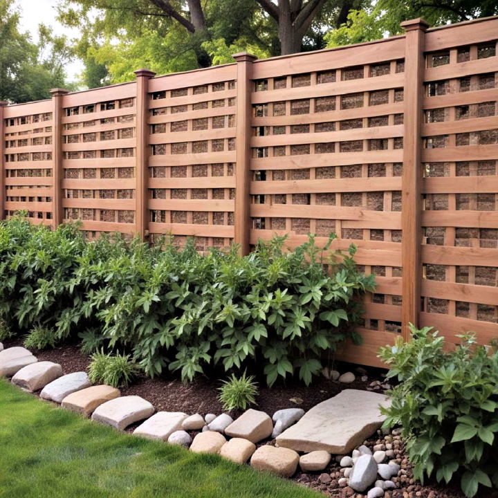 horizontal lattice fence