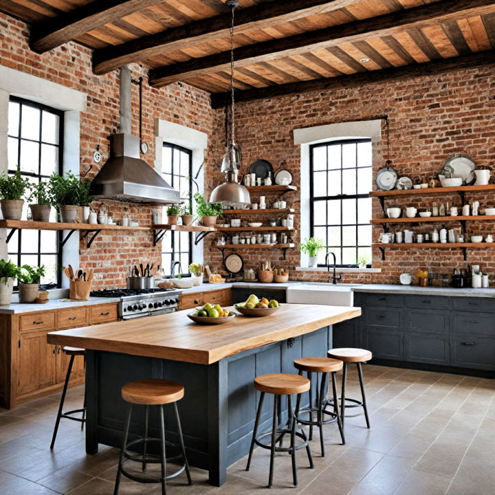 industrial country kitchen