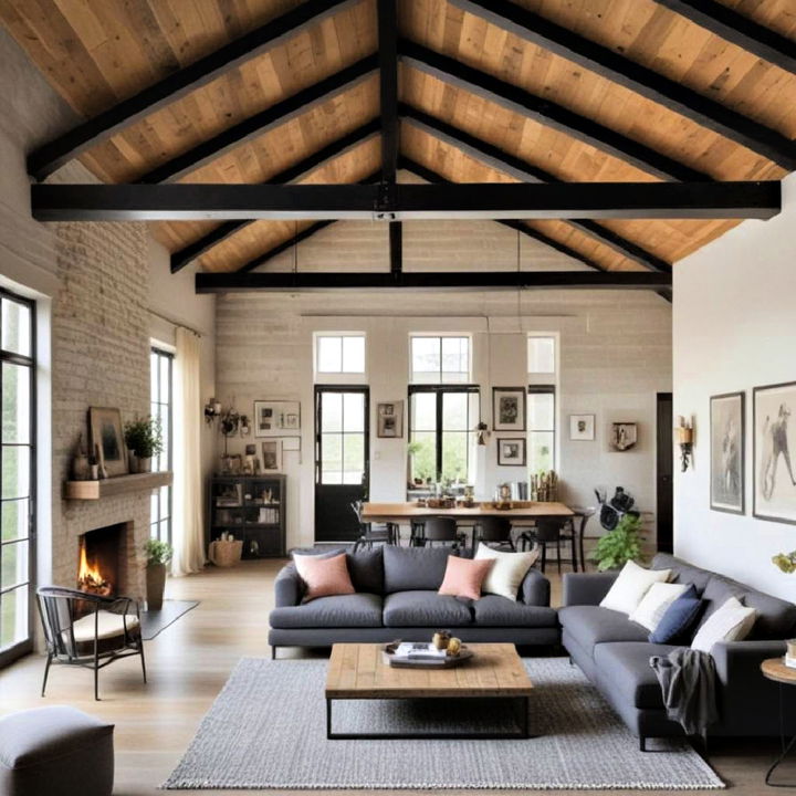 industrial interior exposed beams