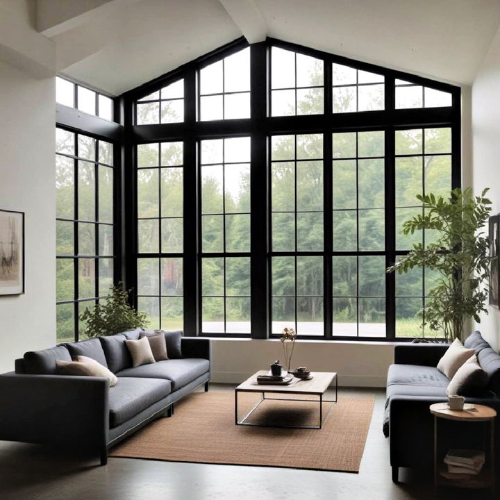 industrial interior large windows