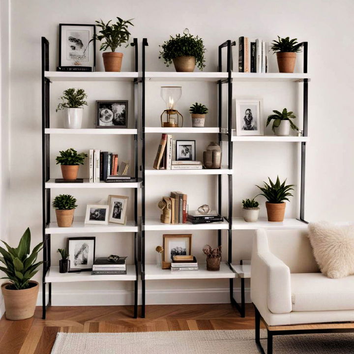 industrial style modular shelves