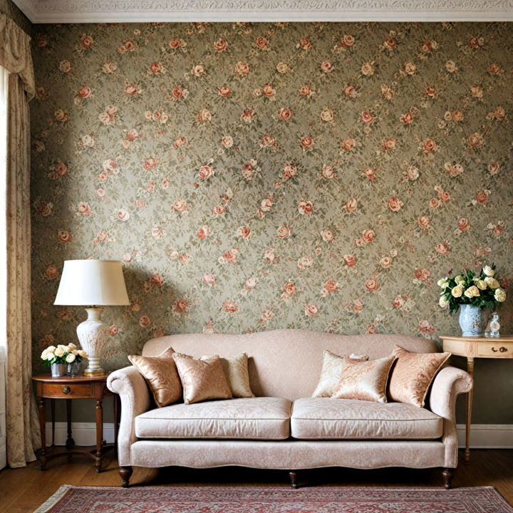 intricate wallpaper for living room