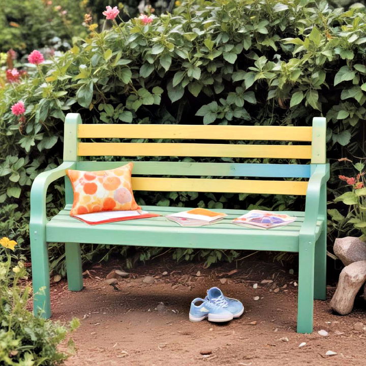 kids garden bench