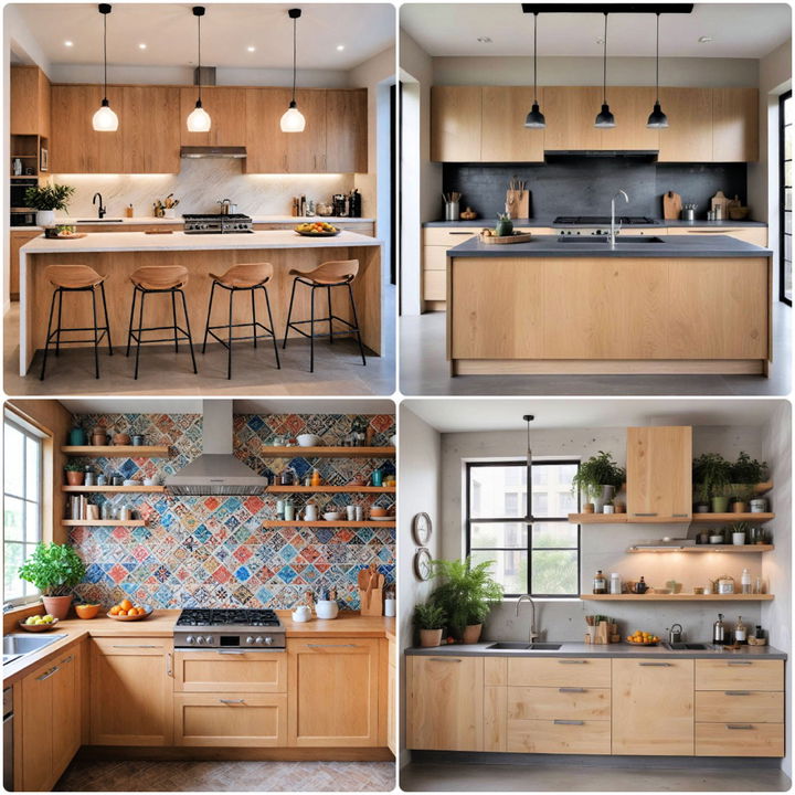 kitchens with light wood cabinets