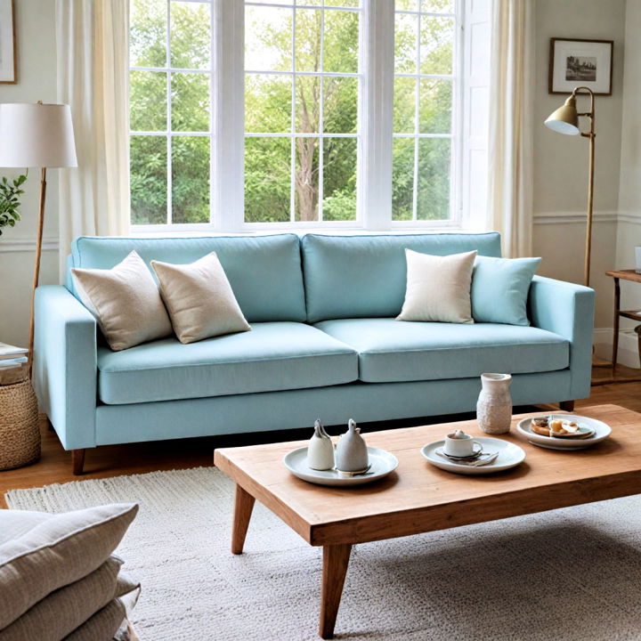 light blue sleeper sofa for living room