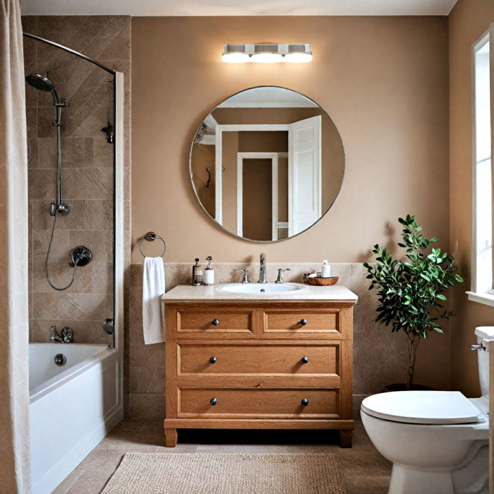 light brown paint bathroom