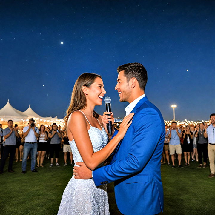 lively festival wedding proposal