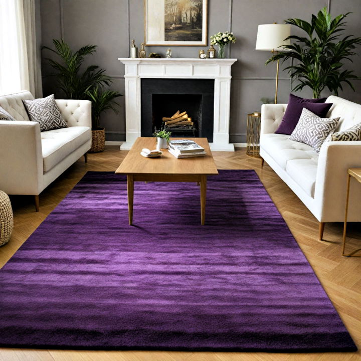 living room bold area rug