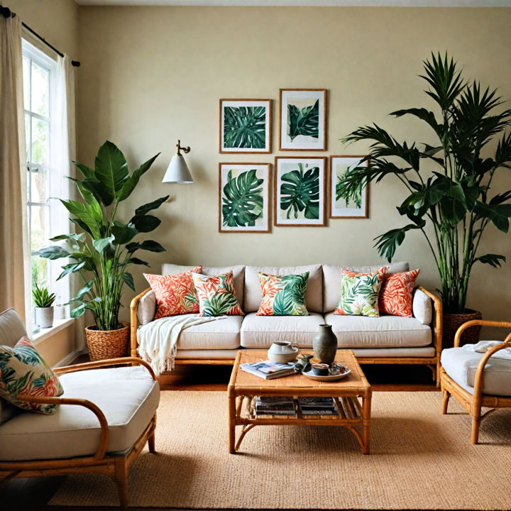 living room into tropical paradise