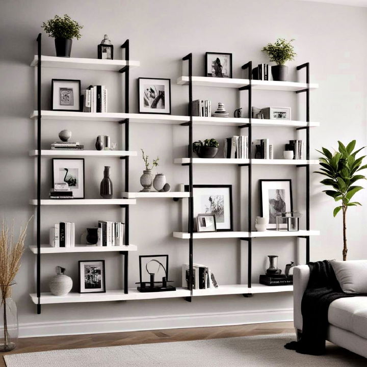 living room minimalist shelving unit