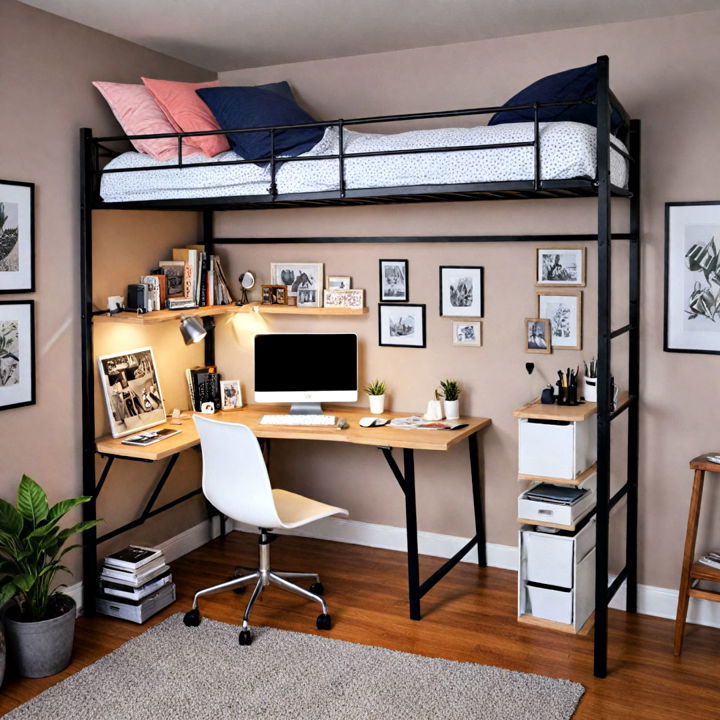 loft bed with desk