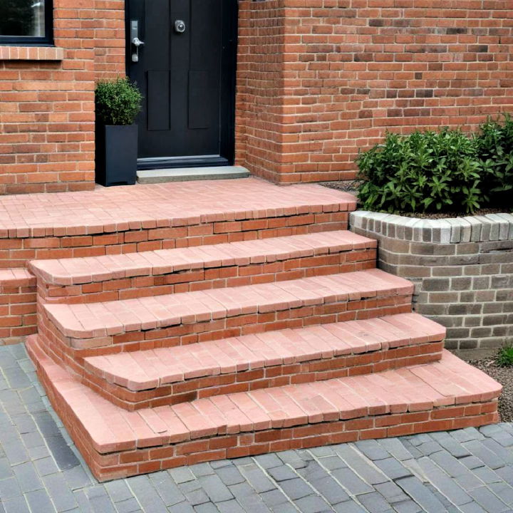 low brick steps for front door