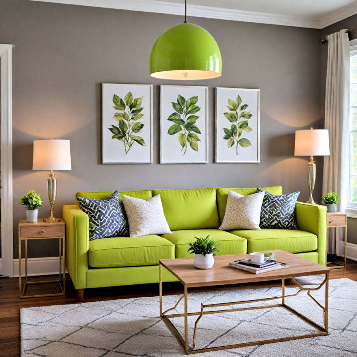 luminous lime lighting for living room