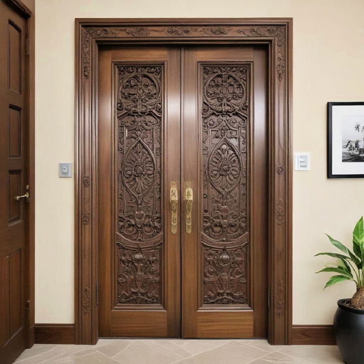 luxurious carved wooden doors