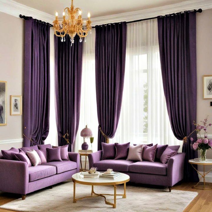 luxurious curtains for living space