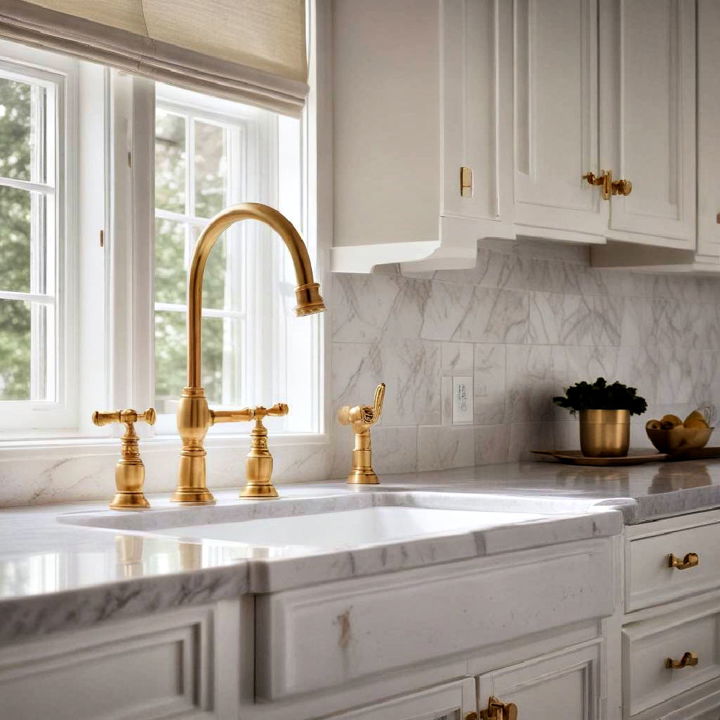 luxurious gold fixtures for kitchen