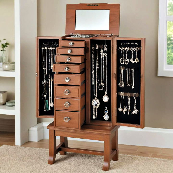 luxurious jewelry armoire