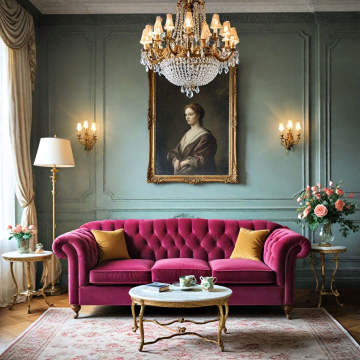 luxurious velvet upholstery for living room